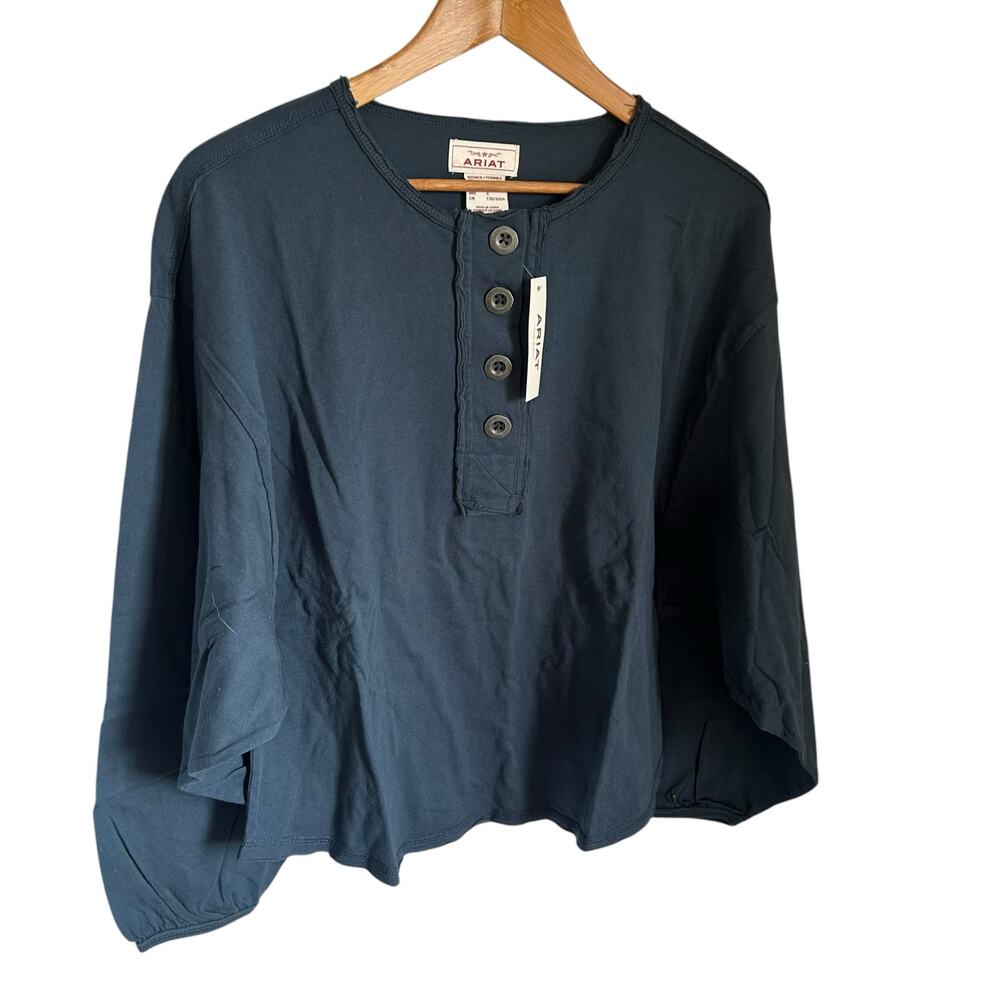 Ariat Women's Pinon Henley Long Sleeve Top Size Large NWT